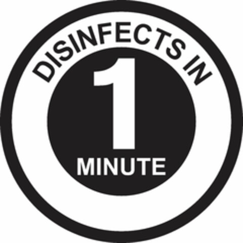 DISINFECTS IN 1 MINUTE Logo (USPTO, 12.07.2019)