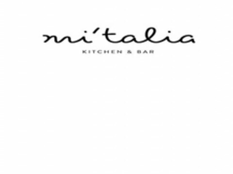 MI'TALIA KITCHEN AND BAR Logo (USPTO, 08/22/2019)