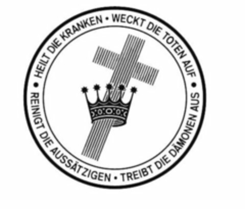 · HEILT DIE KRANKEN · WECKT DIE TOTEN AUF · REINIGT DIE AUSSATZIGEN · TREIBT DIE DAMONEN AUS Logo (USPTO, 24.03.2020)