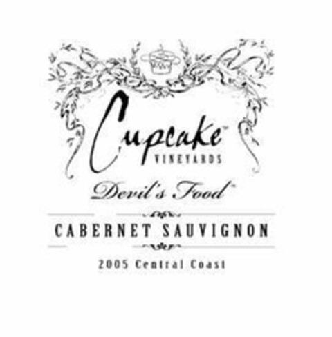 CUPCAKE VINEYARDS DEVIL'S FOOD CABERNET SAUVIGNON 2005 CENTRAL COAST Logo (USPTO, 28.12.2009)