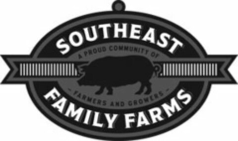 SOUTHEAST FAMILY FARMS A PROUD COMMUNITY OF - FARMERS AND GROWERS - Logo (USPTO, 01.02.2012)