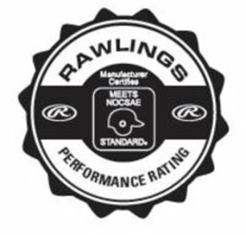 RAWLINGS PERFORMANCE RATING R MANUFACTURER CERTIFIES Logo (USPTO, 17.07.2012)