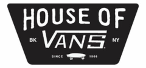 HOUSE OF VANS BK NY SINCE 1966 Logo (USPTO, 06/17/2013)