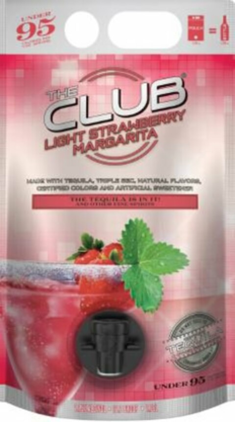 THE CLUB LIGHT STRAWBERRY MARGARITA THE TEQUILA IS IN IT! AND FINE SPIRITS Logo (USPTO, 13.08.2013)