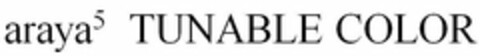 ARAYA5 TUNABLE COLOR Logo (USPTO, 17.06.2016)
