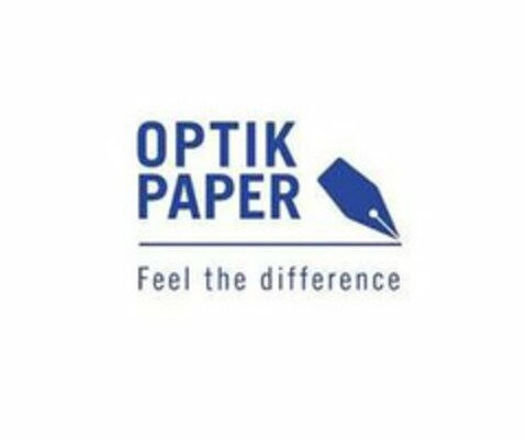 OPTIK PAPER FEEL THE DIFFERENCE Logo (USPTO, 09/18/2018)