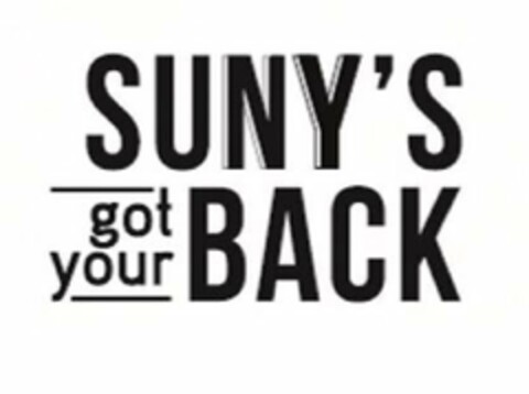 SUNY'S GOT YOUR BACK Logo (USPTO, 04/15/2019)