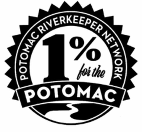 POTOMAC RIVERKEEPER NETWORK 1% FOR THE POTOMAC Logo (USPTO, 04/18/2019)