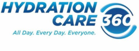 HYDRATION CARE 360 ALL DAY. EVERY DAY. EVERYONE. Logo (USPTO, 04/02/2020)