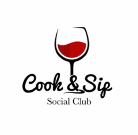 COOK & SIP SOCIAL CLUB Logo (USPTO, 30.07.2020)