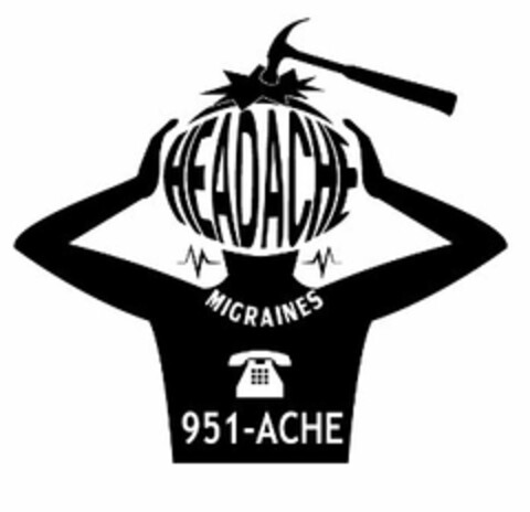 HEADACHE MIGRAINES 951-ACHE Logo (USPTO, 08/08/2012)