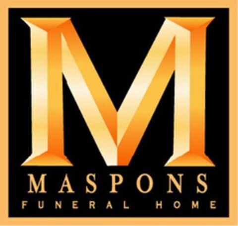 M MASPONS FUNERAL HOME Logo (USPTO, 10/23/2012)