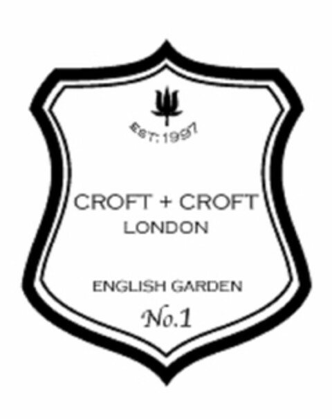 EST. 1997 CROFT + CROFT LONDON ENGLISH GARDEN NO. 1 Logo (USPTO, 11/27/2012)