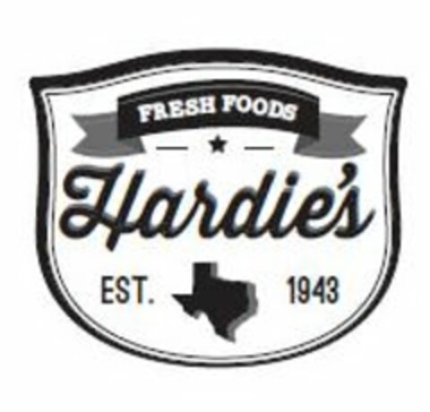 HARDIE'S FRESH FOODS EST. 1943 Logo (USPTO, 07/29/2013)