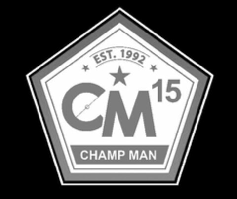 CM 15 CHAMP MAN EST. 1992 Logo (USPTO, 10/02/2014)