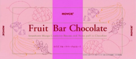 ROYCE' FRUIT BAR CHOCOLATE STRAWBERRY MANGO CRANBERRY BANANA AND NUTTY PUFF IN CHOCOLATE Logo (USPTO, 16.06.2015)