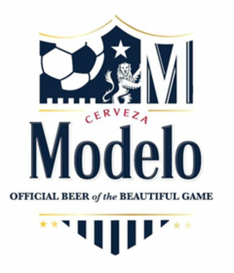M CERVEZA MODELO OFFICIAL BEER OF THE BEAUTIFUL GAME Logo (USPTO, 11.11.2015)