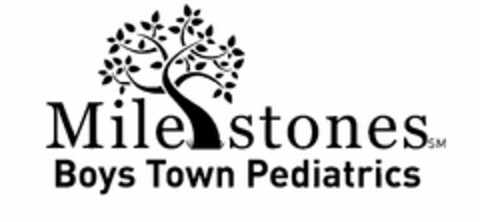 MILESTONES BOYS TOWN PEDIATRICS Logo (USPTO, 03/07/2016)