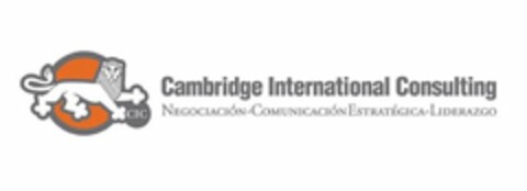 CIC CAMBRIDGE INTERNATIONAL CONSULTING NEGOCIACIÓN-COMUNICACIÓN ESTRATÉGICA-LIDERAZGO Logo (USPTO, 16.11.2017)