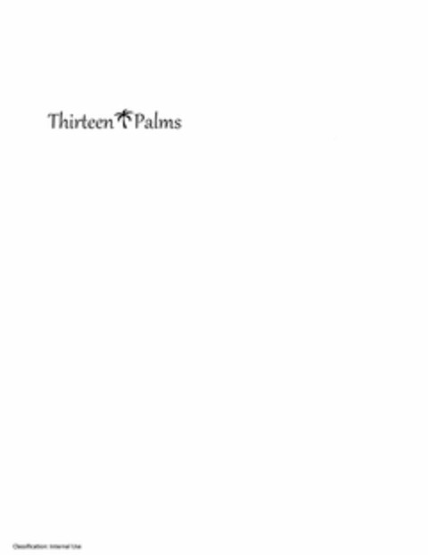 THIRTEEN PALMS Logo (USPTO, 22.08.2018)