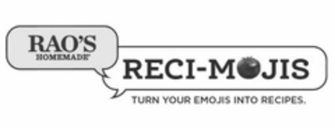 RAO'S HOMEMADE RECI-MOJIS TURN YOUR EMOJIS INTO RECIPES. Logo (USPTO, 17.05.2019)