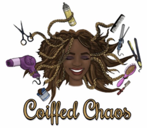 COIFFED CHAOS Logo (USPTO, 10/22/2019)