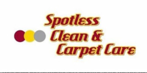 SPOTLESS CLEAN & CARPET CARE Logo (USPTO, 23.07.2020)