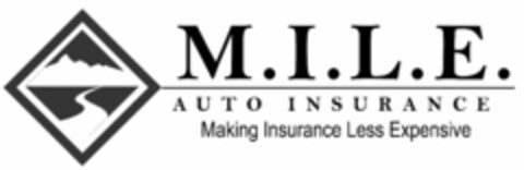 M.I.L.E. AUTO INSURANCE MAKING INSURANCE LESS EXPENSIVE Logo (USPTO, 04/22/2010)