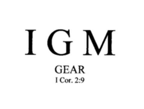 I G M GEAR I COR. 2:9 Logo (USPTO, 17.01.2011)