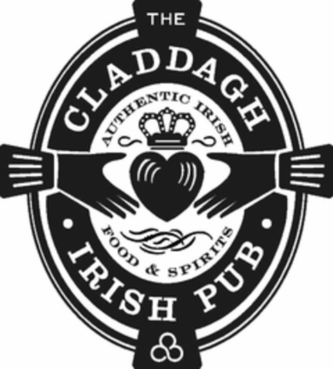 THE CLADDAGH IRISH PUB AUTHENTIC IRISH FOOD & SPIRITS Logo (USPTO, 28.06.2012)