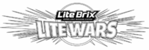 LITE BRIX SUPER LIGHT BUILDING SYSTEM LITE WARS Logo (USPTO, 03/01/2013)