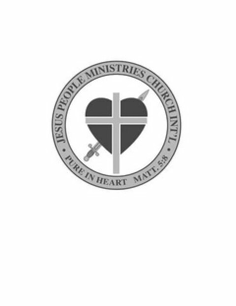 JESUS PEOPLE MINISTRIES INT'L PURE IN HEART MATT. 5:8 Logo (USPTO, 05.08.2013)