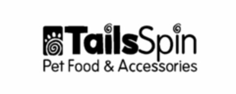 TAILSSPIN PET FOOD & ACCESSORIES Logo (USPTO, 08/22/2013)