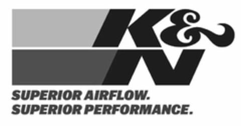 K&N SUPERIOR AIRFLOW. SUPERIOR PERFORMANCE. Logo (USPTO, 30.03.2015)