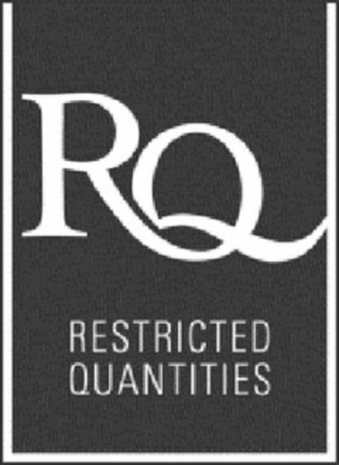 RQ RESTRICTED QUANTITIES Logo (USPTO, 30.08.2016)