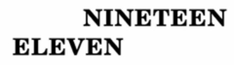 NINETEEN ELEVEN Logo (USPTO, 02/21/2017)