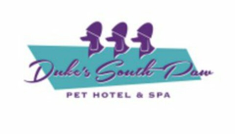 DUKE'S SOUTH PAW PET HOTEL & SPA Logo (USPTO, 14.07.2017)