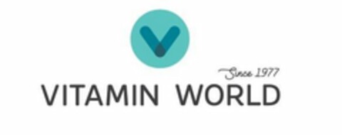 V SINCE 1977 VITAMIN WORLD Logo (USPTO, 08/09/2019)