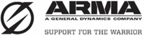ARMA A GENERAL DYNAMICS COMPANY SUPPORT FOR THE WARRIOR Logo (USPTO, 20.02.2020)