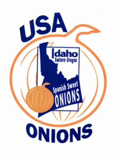 USA IDAHO EASTERN OREGON SPANISH SWEET ONIONS Logo (USPTO, 01/23/2012)