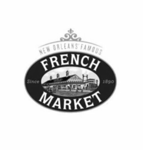 NEW ORLEANS' FAMOUS FRENCH MARKET SINCE1890 Logo (USPTO, 03/18/2013)