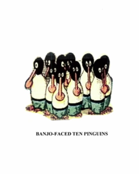 BANJO-FACED TEN PINGUINS Logo (USPTO, 03/19/2013)