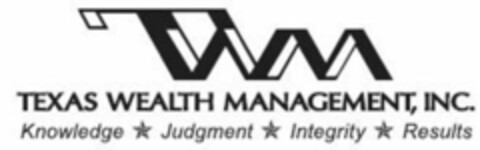 TWM TEXAS WEALTH MANAGEMENT, LLC. KNOWLEDGE JUDGMENT INTEGRITY RESULTS Logo (USPTO, 15.07.2014)