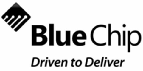 BLUE CHIP DRIVEN TO DELIVER Logo (USPTO, 28.04.2016)