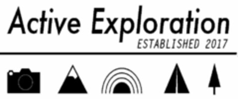 ACTIVE EXPLORATION ESTABLISHED 2017 Logo (USPTO, 25.08.2017)