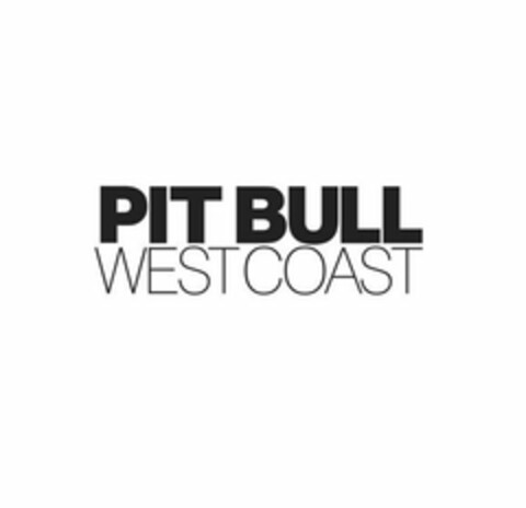 PIT BULL WEST COAST Logo (USPTO, 10.08.2018)