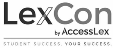 LEXCON BY ACCESSLEX STUDENT SUCCESS. YOUR SUCCESS. Logo (USPTO, 06.02.2019)