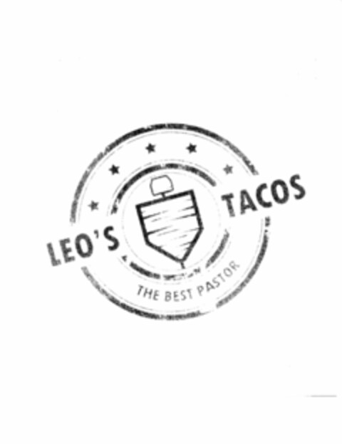 LEO'S TACOS THE BEST PASTOR Logo (USPTO, 27.08.2019)
