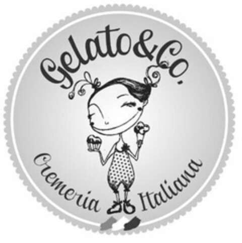 GELATO & CO. CREMERIA ITALIANA Logo (USPTO, 12.12.2019)