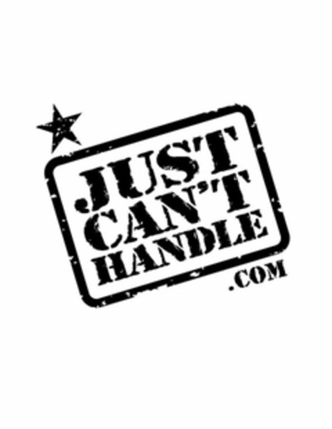 JUST CAN'T HANDLE .COM Logo (USPTO, 10/19/2010)